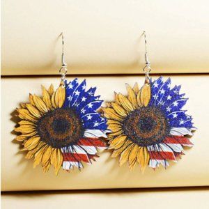 3/25  Sunflower Drop Earrings